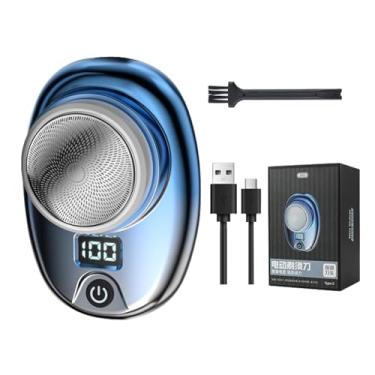 Imagem de Aparelho de Barbear Elétrico para Homens Trimer Barba Portátil Lâmina Recarregável com Display Digital Bateria Uso Diári