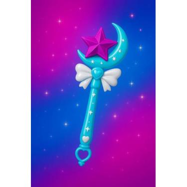 Imagem de Brinquedo Varinha Mágica 32 cm  Luzes LED + Efeitos Sonoros, Brilha no