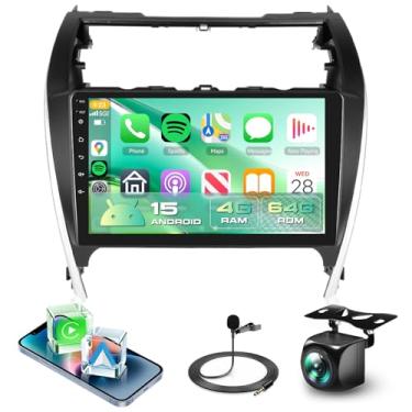 Imagem de 【Android 15/4+64G】 Rádio automotivo para Toyota Camry 2012-2014 com carro sem fio e Android Auto, tela sensível ao toque IPS de 10,1 polegadas, estéreo veicular com 32 EQ GPS WiFi, Bluetooth, 5.0 FM