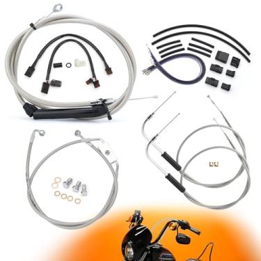 Imagem de TIGERSGATE Kit de cabos Sportster de 40,6 cm para cabide macaco estendido CAN-Bus/fios de seta/embreagem/cabos do acelerador/linha de freio para Harley 2014-2024 com ABS Iron XL XLH 883 1200 50