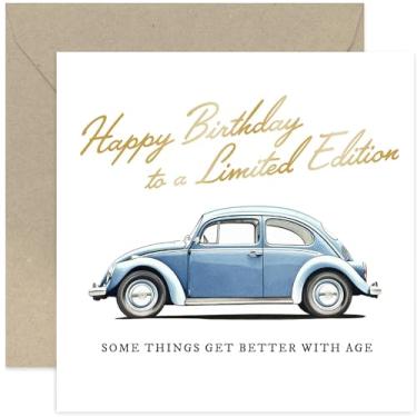 Imagem de Old English Co. Cartão de aniversário engraçado para pai - Edição Limitada Cartão de aniversário de humor de carro vintage para ele ou ela - Cartão de aniversário de piada de velhice para homens -
