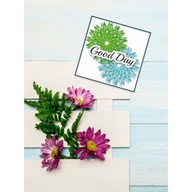 Imagem de 1 estêncil de matriz de corte de aço carbono com tema floral, padrão geométrico, cor de aço inoxidável, molde de corte geométrico, para álbum de fotos faça você mesmo, cartão de papel decorativo em