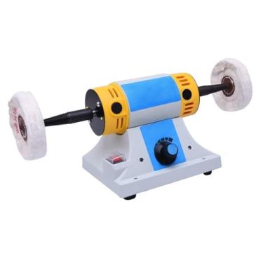 Imagem de KiBcsLic Polidora de, máquina de polir, roda de polimento, silenciosa, velocidade ajustável, esmerilhadeira de para metal, joias e vidro âmbar.