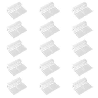Imagem de TNJPSEK 15 peças de clipes de tampa de aquário sem aro para vidro de 5-6 mm, grampos de suporte de tampa de aquário de acrílico transparente para suporte de tampa de tanque de peixes, clipes de