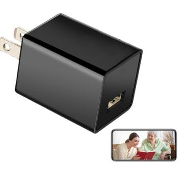 Imagem de Mini câmera espiã escondida no carregador USB - HD 1080p sem fio WiFi, câmera de segurança doméstica interna com visualização remota de aplicativo, alerta de detecção de movimento para monitoramento