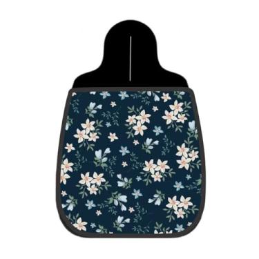 Imagem de Lixeira De Carro Organizador Lixinhocar Mini Flores Brancas Marinho