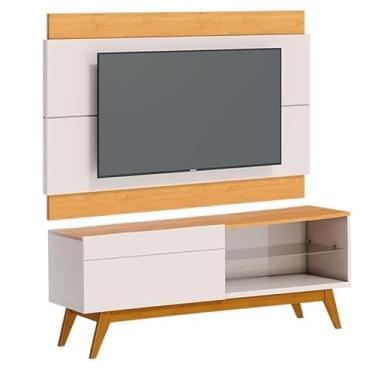 Imagem de Rack Bancada 1 Gaveta e Painel para Tv Classic 1.4 Off White Nature - Imcal