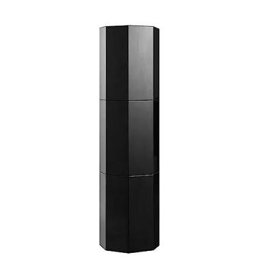 Imagem de Armário de sapatos giratório de 360°, organizador de sapatos vertical de metal, suporte redondo livre, armário de armazenamento de sapatos alto estreito para canto de entrada, prateleira de sapatos