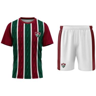 Imagem de Kit Fluminense Braziline Camisa + Calção Unissex-Unissex