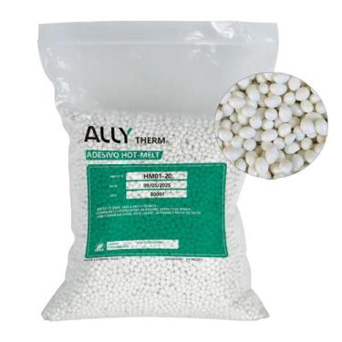 Imagem de Cola Granulada Hotmelt Branca 5kg para Coladeiras de Borda - Ally Term
