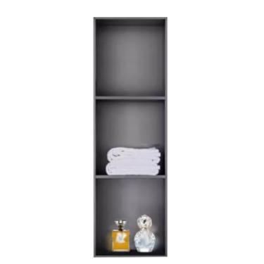 Imagem de Armário de nicho de aço inoxidável 304, divisória dupla, acabamentos embutidos, chuveiro, banheiro, prateleira adequada para sala de estar, jardim, cozinha, locais públicos (cinza, 90 x 28 cm)