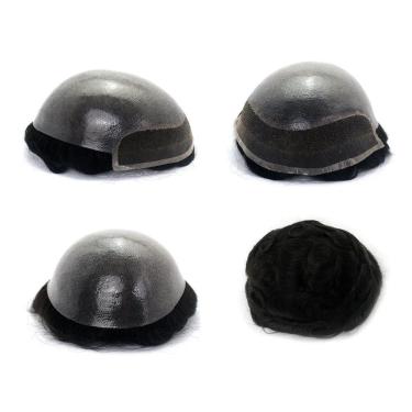 Imagem de Prótese Capilar Cabelo Humano Hibrida Natural Bio Sh 1B