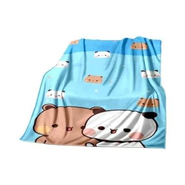 Imagem de Cobertor De Flanela Quente Para Crianças Com Estampa De Urso Em Desenh