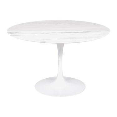 Imagem de Mesa Saarinen Redonda Espírito Santo 90cm - Base Branca