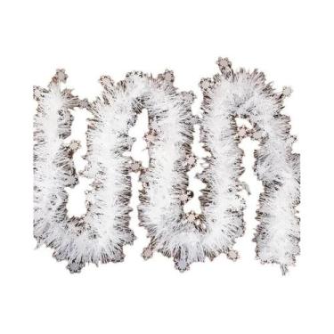 Imagem de Guirlanda De Natal Com Flocos De Neve Metálicos De 2M, Decoração Para 