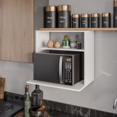 Imagem de Suporte para Microondas Luara Branco Maderatto Móveis