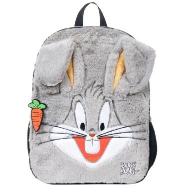 Imagem de Mochila Escolar de Costas Pelucia Looney Tunes Pernalonga