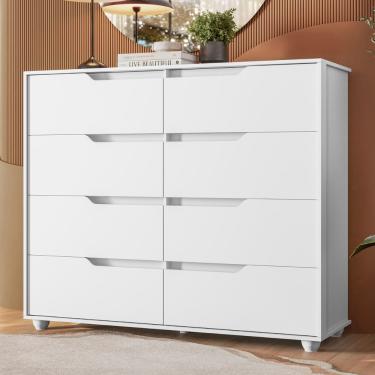 Imagem de Cômoda Flex 8 Gavetas com Pés Doble Albatroz