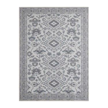 Imagem de Tapete Funcional Medalhao 55 Cinza Azul Claro 1,00x1,50m