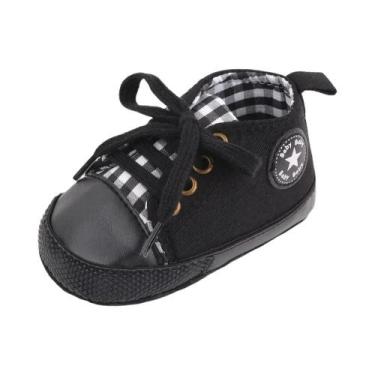 Imagem de Tênis Esportivos De Lona Com Estampa De Estrela Para Bebês Recém-nasci