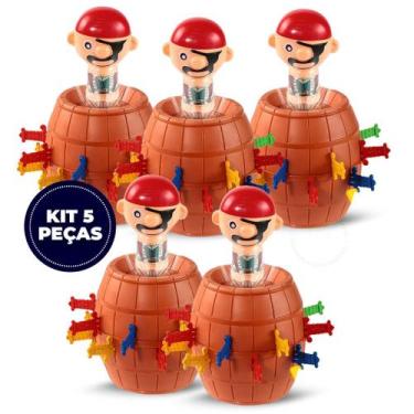 Imagem de Jogo Barril Pirata Pula Pula 16 adagas - Tamanho Médio 13x9cm QUANTIDA