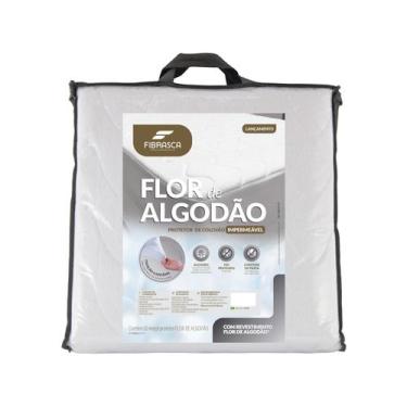 Imagem de Protetor Impermeável Para Cama Casal + Travesseiro Favos de Mel Médio 