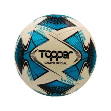Imagem de Bola Futebol de Campo Topper Slick 22 Oficial, Branco, Verde e Preto, 