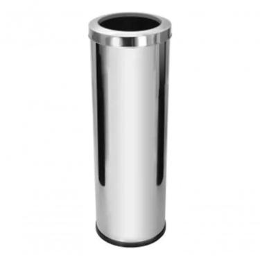 Imagem de Lixeira em Aço Inox com Aro 30 l Borda Enrolada Inox para Cozinha e Escritório Higipack