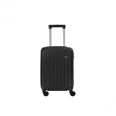 Imagem de Mala de Viagem Pequena de Bordo em ABS com Rodas Giratórias 360º e Cadeado Embutido QMP-10 Preto