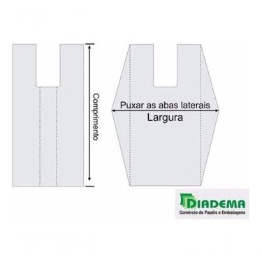 Imagem de Kit Sacola Plástica Reciclada Sacola Reciclada 45x60 20KG Aprox. 1600 Unidades Verde Hi...
