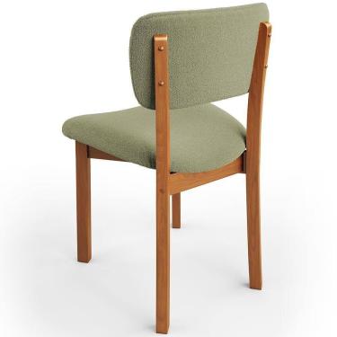 Imagem de Kit 06 Cadeiras Para Sala De Jantar Cozinha Living Estofada Dara L02 Bouclê Oliva - Lyam Decor