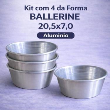 Imagem de Kit com 4 da Forma Ballerine 20,5x7,0 Aluminio - JJ Cortadores