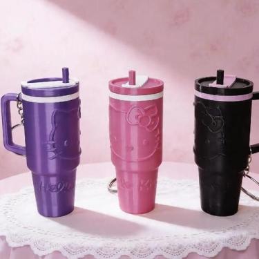 Imagem de Chaveiro de Bolsa Mini Garrafa - Porta Hidratante Labial Cor:Azul Copa