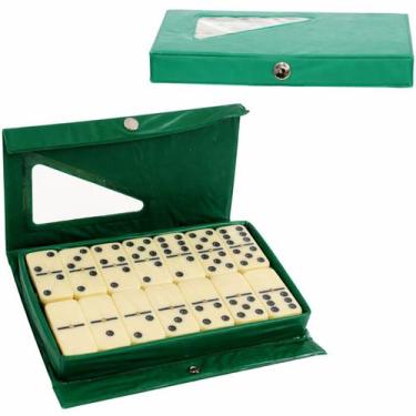 Imagem de Dominó Duplo Seis 28 Peças Estojo Portátil Prático Jogo Clássico entre