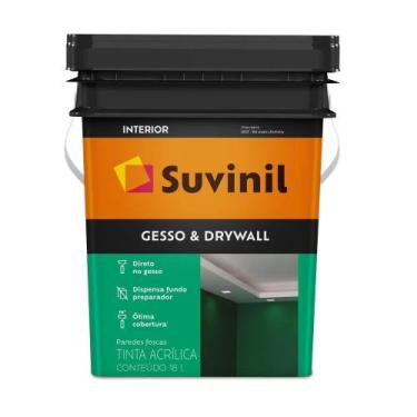 Imagem de Tinta Acrílica 18 Litros Direto Sobre Gesso Drywall - 50862348 - SUVIN