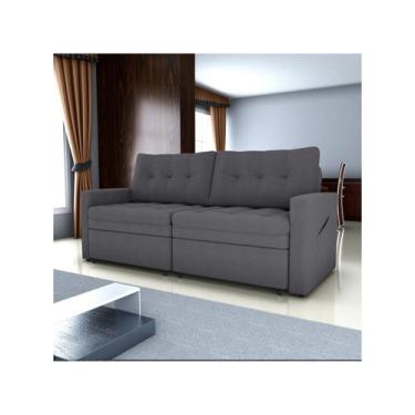Imagem de Sofá-cama Lugares Retrátil Bipartido Reclinável Veludo Matrix Nayla, C