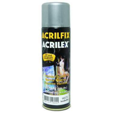 Imagem de Verniz Spray Fixador Acrilex Acrilfix Semibrilho 300 ml