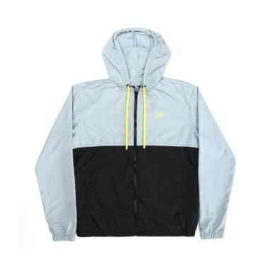 Imagem de Jaqueta Lost Windbreaker Recorte Masculina Cinza/Preto, P, Cinza claro