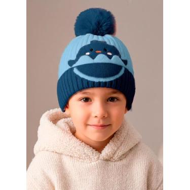 Imagem de Touca Gorro Infantil Com Pompom Pintinho com Forro Inverno Frio 1805 -