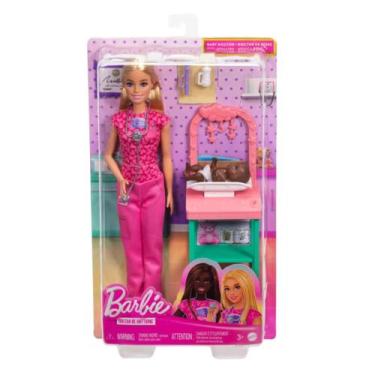 Imagem de Boneca Barbie Profissões Médica Pediatra Loira Mattel
