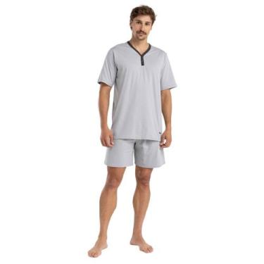Imagem de Pijama Masculino Curto Mash Algodão Cinza 811.53, M