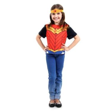 Imagem de Fantasia Infantil - Peitoral Mulher Maravilha - Tamanho Único (3 a 6 a