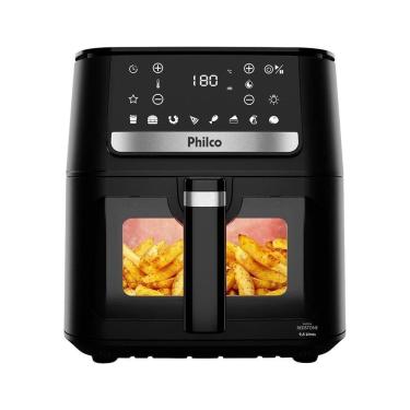 Imagem de Fritadeira Air Fry Philco PAF95A, 1800W - 9,5 Litros, sem Óleo, Redstone, Preto/Inox