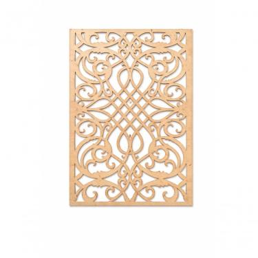 Imagem de Divisor de Ambiente Cobogó MDF 3mm M0001 29x19cm Amadeirado com Fita Dupla Face