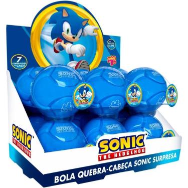 Imagem de Kit 16 Bolas Monta e Desmonta Sonic com Slime Gelele 70g e Esmeralda Surpresa Doce Brinquedo