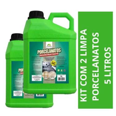 Imagem de Limpa porcelanatos desincrustante 5l kit com 2un. concentrado maxbio