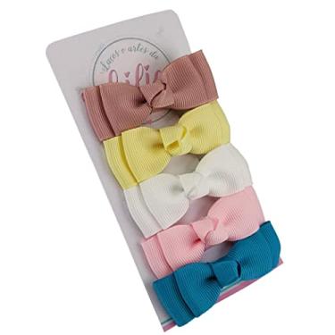 Imagem de Kit 5 Mini Laços para Cabelo Infantil Menina Lacinho LA0018