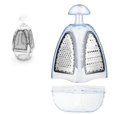 Imagem de Ralador com depósito 4 Faces Inox Acrílico 13,5x8cm Mimo