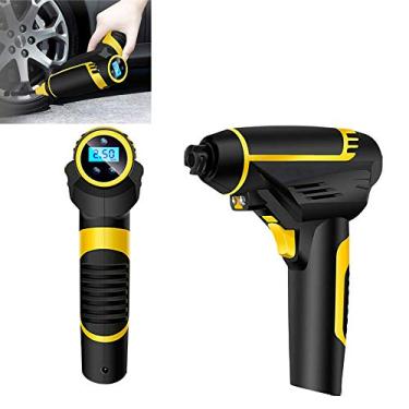 Imagem de Compressor de ar recarregável portátil portátil de alta pressão para carro bicicleta motocicleta bomba de pneu inteligente sem fio inflador digital