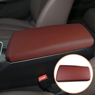 Imagem de FINMOKAL Abs E Couro Apto Para BMW Série 3 2020 Console Médio Tampa Da Caixa Do Apoio De Braço Acabamento Vermelho